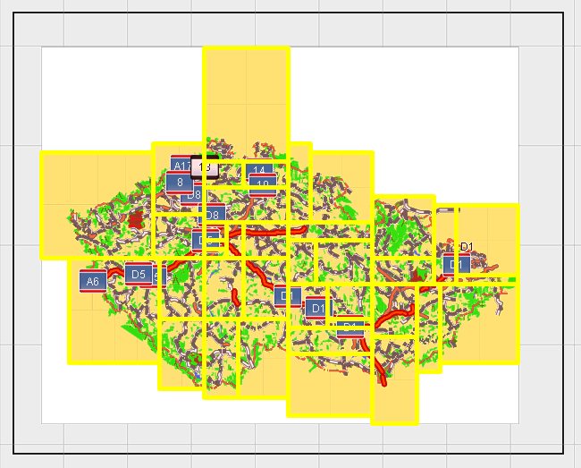 Mapsource - vybrané segmenty mapy