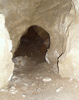 Jeskyně Kůlnička - komůrka na konci levé chodby