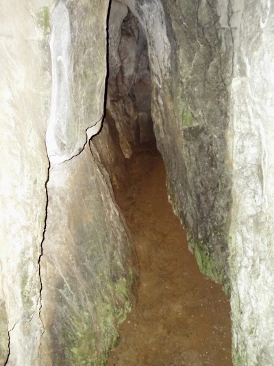 Řádně lepivý povrch jeskyně S oky