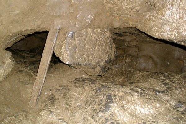 Jeskyně Netopýrka - vertikály k potoku